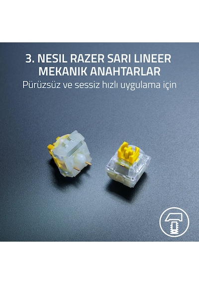 Razer Blackwidow V4 X Fortnite Edition Rz03-04703600-r3m1 Rgb Yellow Switch Kablolu Mekanik Oyuncu Klavye