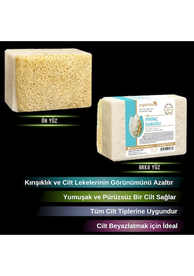 Organicsun Doğal Kabak Lifli Pirinç Sabunu 120 G