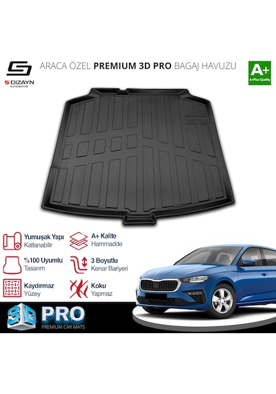 S-dizayn Skoda Scala 3d Pro Bagaj Havuzu 2019 Üzeri A+ Kalite