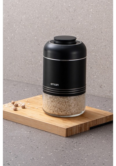 Emsan Moko Saklama Kavanozu 650 Ml Siyah