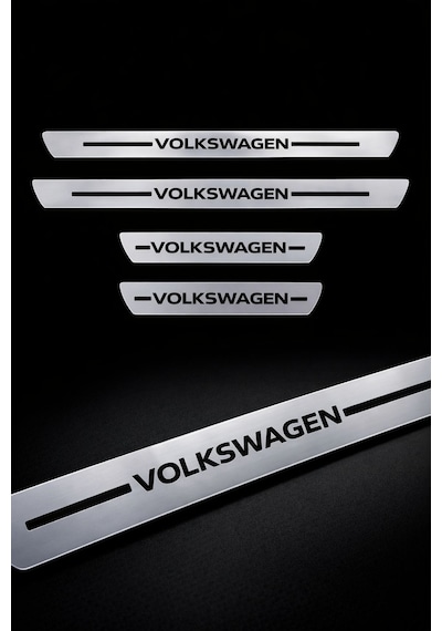 Volkswagen Nikelaj Krom Plastik 4 Parça Kapı Eşik Seti