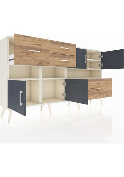 Arges Konsol 5 Raflı 4 Çekmeceli 4 Kapaklı 176x30x99 Aytaşı-antrasit/çam Antrasıt/atlas Çam - Aytası Arges Konsol 5 Raflı 4 Çekmeceli 4 Kapaklı 176x30x99 Aytaşı-antrasit/çam Antrasıt/atlas Çam - Aytası