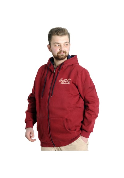 Mode Xl Erkek Sweat Kapşon West Lamb 22524 Bordo 001
