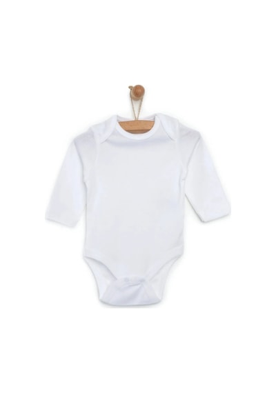 Mixibaby Mixi Baby %100 Pamuklu Çıtçıtlı Uzun Kol Bebek Body 3'lü Set Unisex Beyaz