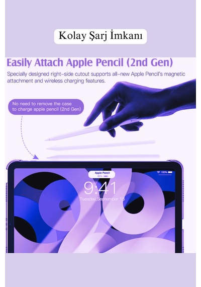 Apple Uyumlu iPad 10.9 İnç 10.nesil Fuchsia Smart Cover Akıllı Tablet Kılıfı Kılıf