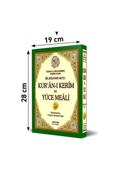 Kur'an-ı Kerim ve Yüce Meali - Rahle Boy - Elmalılı Muhammed Hamdi Yazır - Haktan Yayınları