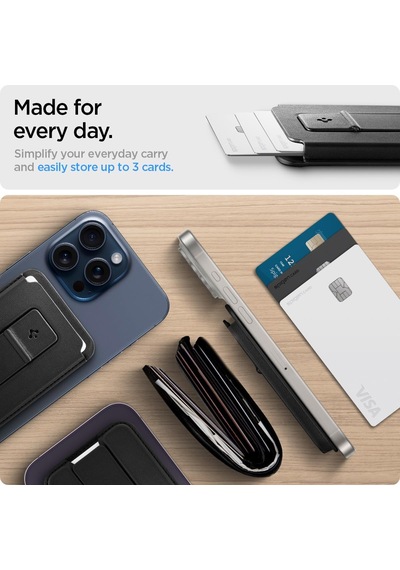 Magsafe Destekli Cüzdan Smart Fold 2 Mag Fit 3 Kartlık Black - Afa07149