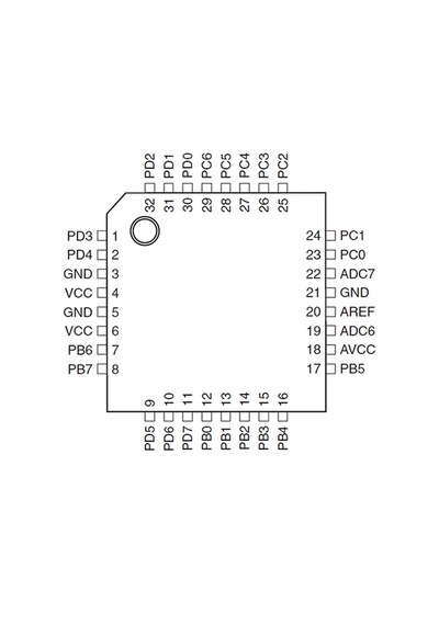 Atmega328pu Microchip Microcontroler 20mhz 8 Bit Atmel Avr Risc Mcu 32kb Flash Memory 23 Io Uart