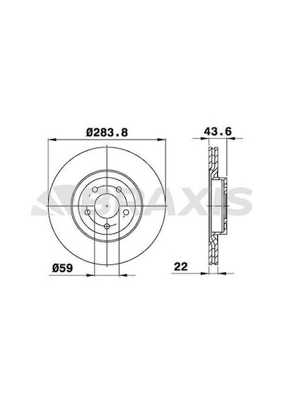 Braxis Ae0078 Ön Fren Aynası Diski Doblo Iıı Egea 1.3 1.6 2.0 10-alfa Romeo 147 156 5 Bijon 284mm 60658565