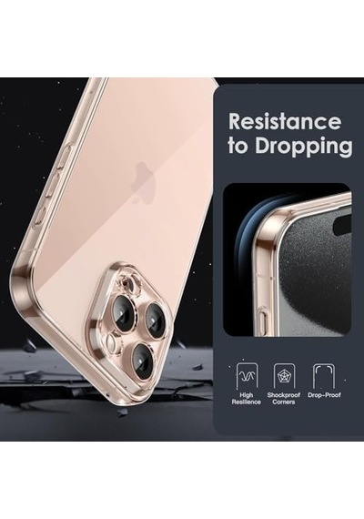 İphone 16 Pro Şeffaf Kılıf, Kamera Korumalı Şeffaf Silikon Kılıf, Kamera Koruyuculu İphone 16 Pro Transparent Kılıf 50 x 22