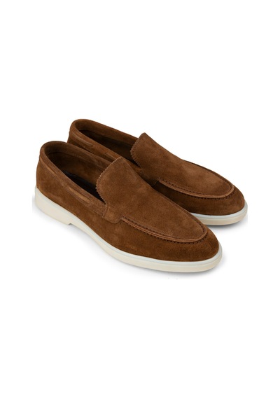 Deery Erkek Hakiki Süet Taba Rengi Loafer Ayakkabı - 02032mtbac01 Taba