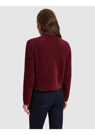 Pierre Cardin Bordo Crop Top Triko Hırka 50331252 Vr014
