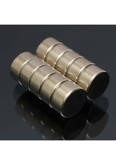 10 Adet Çap 10Mm X Kalınlık 5Mm Yuvarlak Güçlü Neodyum Mıknatıs