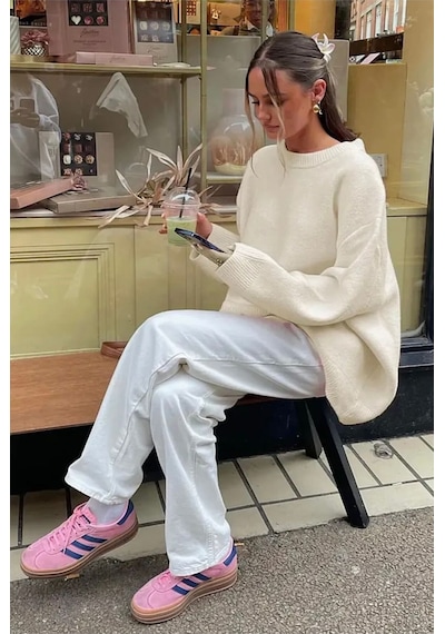 Flex Fashıon Kadın Krem Oversize Triko Kazak - Yumuşak Dokulu Bisiklet Yaka Krm - 730329404 Krm - 730329404 Krm Flex Fashıon Kadın Krem Oversize Triko Kazak - Yumuşak Dokulu Bisiklet Yaka Krm - 730329404 Krm - 730329404 Krm