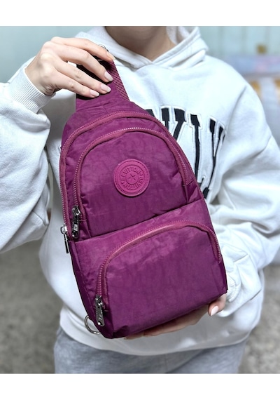 Su Geçirmez Kumaş Bordo Unisex Body Bag Çapraz Omuz Çantası Boro