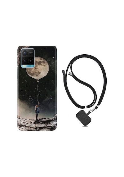 Vivo Y32 Kılıf Boyun Askılı Pizza Tower Jackson 1368