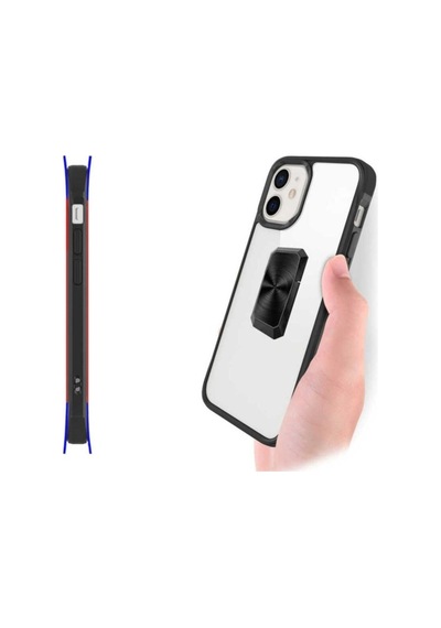 Apple Uyumlu iPhone 12 Kılıf Zore V-bax Kapak Siyah