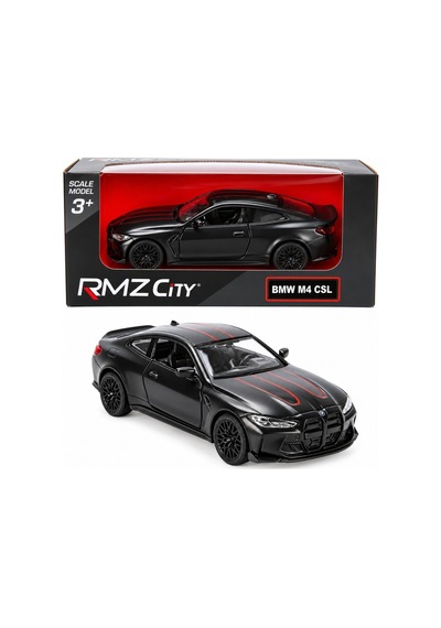 Rmz City Dark Series Bmw M4 Csl 1:32 Die-cast Çek Bırak Model Araba Mat Siyah