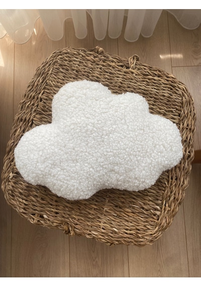 Teddy Bulut Yastık Beyaz Bebek/çocuk Dekoratif Yastık