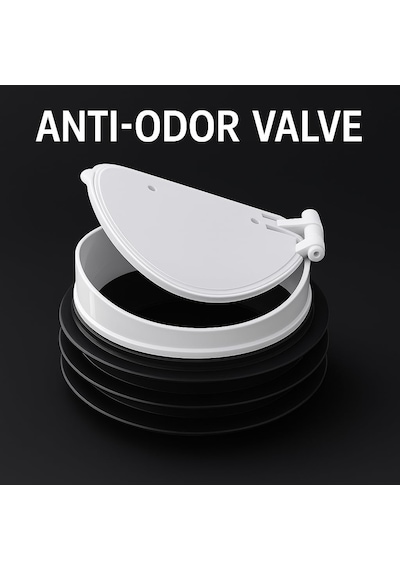 Klozet Gider Adaptörü, 110mm, Çift Yönlü Koku Önleyici Valf, Kemirgen Bariyerli