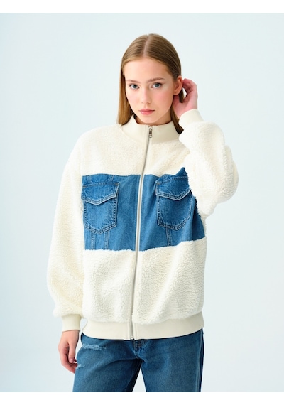 Regular Fit Kadın Sweatshirt Beyaz
