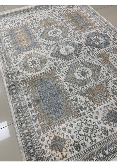 Merinos Halı Valeria 91062 060 Serisi Salon Oturma Yatak Odası Halısı Gri - Krem