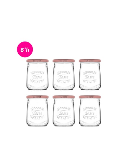 Lav Tasty Cam Kavanoz 6lı Orta Boy 550 Ml Metal Kapaklı Erzak Saklama/turşu Kavanozu Tas055 K03sh24m Bnd6 Çok Renkli