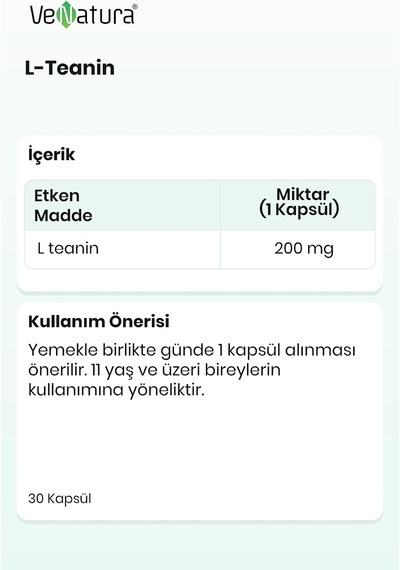 L-teanin 30 Kapsül