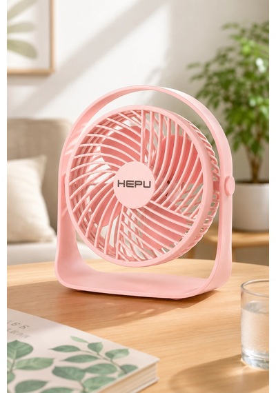 Hepu Hp-f11 Masaüstü Mini Vantilatör - 3 Kademeli Şarjlı Taşınabilir Masa Fanı