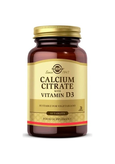 Solgar Calcium Citrate With Vitamin D3 60 Tablet
