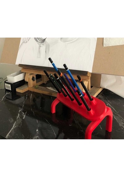 Kalem Standı Kalemlik Ressam Kalemlik Stand Siyah