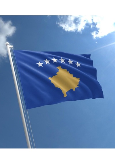 Lexroo Zc Bayrak Kosova Milli Gönder Bayrağı 100x150 Cm Raşel Dijital Baskı