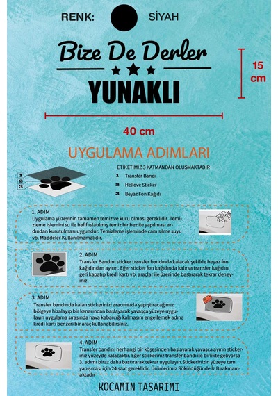 Konya Yunak Klasik Siyah Sticker Konya Bize De Derler Yunaklı 40x15 Cm Oto Sticker 40 CM - Siyah