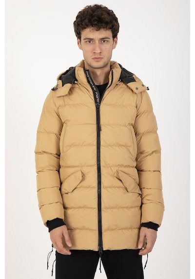 Maraton Sportswear Regular Erkek Kapşonlu Uzun Kol Basic Camel Mont 21262-camel Camel