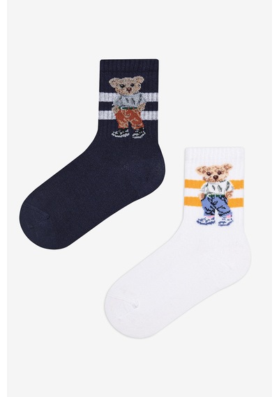 Penti Erkek Çocuk Cool Bear 2li Çok Renkli Tenis Soket Çorap Çok Renkli Çok Renkli