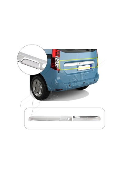 Dacia Dokker Uyumlu 2012-2021 Krom Bagaj Çıtası Paslanmaz Çelik
