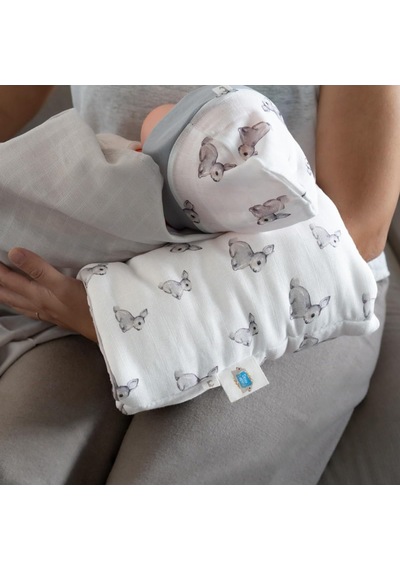 % 100 Pamuk Pratik Silindir Emzirme Kol Destek Yastığı - Iconique Lapin Sldyas-ıcl-000std