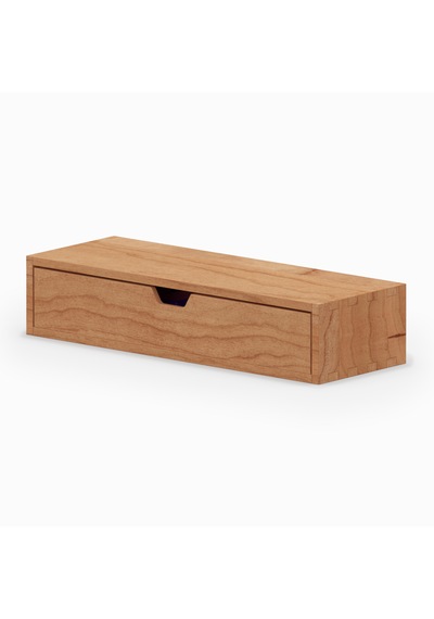 Desna Tek Katlı Tek Çekmeceli Dolap - Kiraz 34 Cm Uzunluk X 12.1 Cm Derinlik X 7.2 Cm Woodsaka Doğal Ahşap