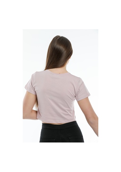 Kadın Crop Örme Tişort Spr21y13 001