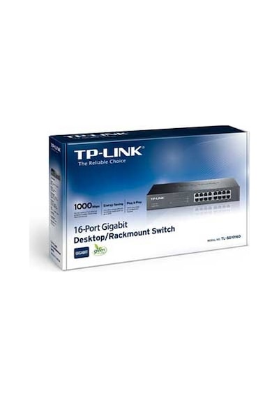TP-Link Tl Sg1016D 16 Port 10/100/1000Mbps Rackmount Switch