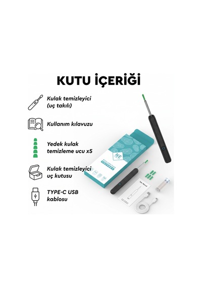 Büro Ev Ofis Personel Kulak Bakımı İçin Akıllı Kulak Temizleme Aparatı Gri
