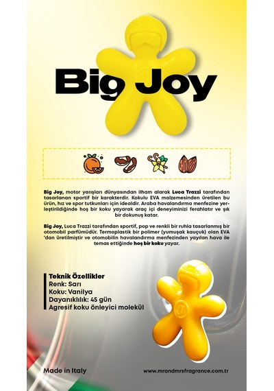 Big Joy - Oto Araç Kokusu, Araba Klima Kokusu - Vanilla