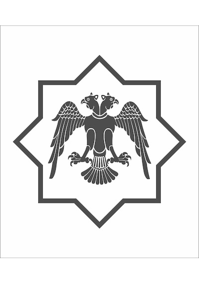 Sticker Usta Selçuklu Kartalı Yıldızı Sticker Araba Oto Motosiklet Karavan Etiket 00228 Kırmızı
