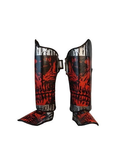 Dragondo 40723-p Skull Kaval Ayak Koruyucu Muay Thai Kaval Koruyucu Kırmızı