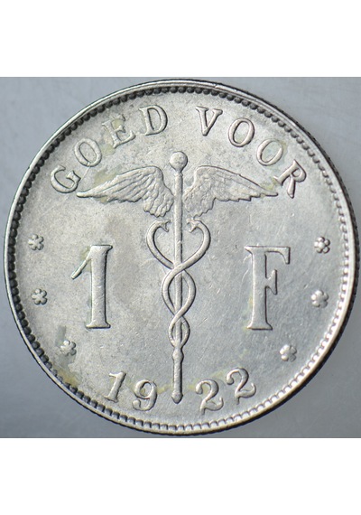 Belçika 1 Frank 1922 Belgıe.