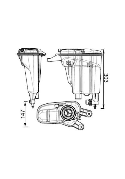 Audi A4 B8 Yedek Su Deposu 2.0 Tdi 2010-2011 Caha Mahle Crt95000s