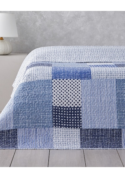 English Home Harlem King Size Çok Amaçlı Örtü 240x220 Cm Lacivert Lacivert