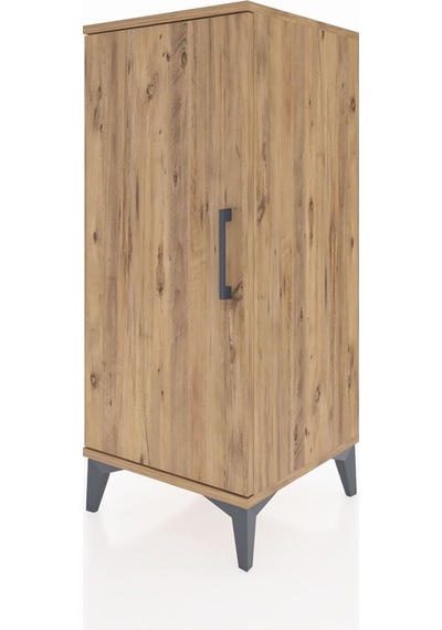 Hyperion Komodin Tek Raflı Tek Kapaklı 44x44x106 Çam-çam Çam