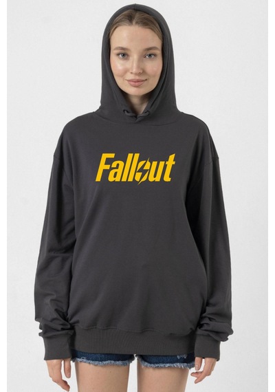 Fallout Lettern Füme Kadın 2ip Kapşonlu 001