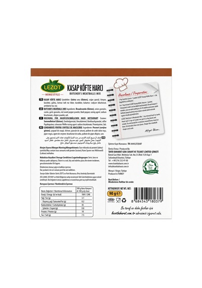 Kasap Köfte Harcı 90 G - 915476938
